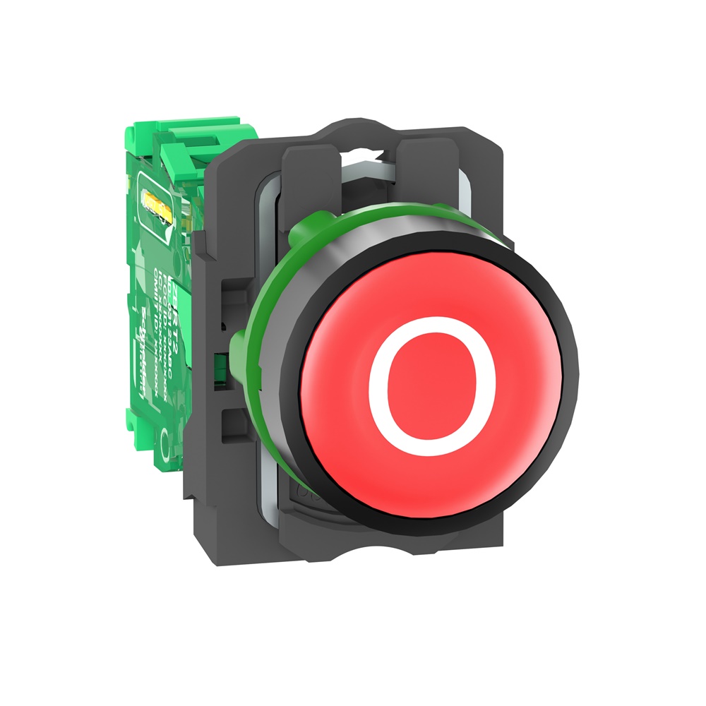 Pulsante trasmettitore completo ZB5R, capsula rossa, simbolo O