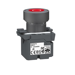 Pulsante trasmettitore completo ZB5R, capsula rossa, simbolo O