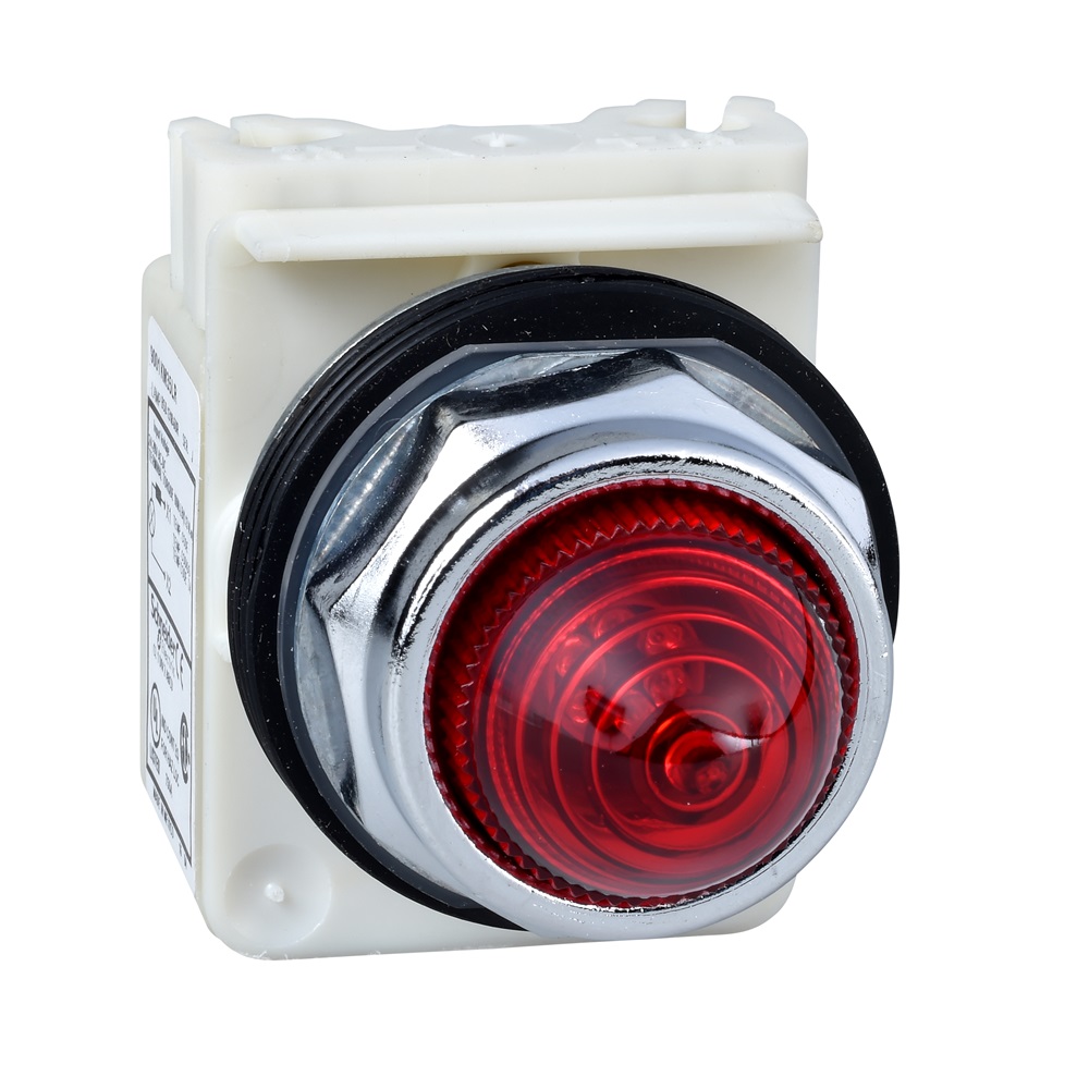 Lampada spia Ø30 - rossa - LED ALTA LUM. BA 9S - 120V AC/DC - IP66