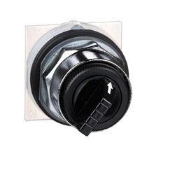 Interruttore selettore nero Ø30 - c/manopola - 2 pos.