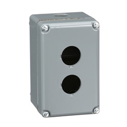 Pulsantiera neutra - 9001K - alluminio - 2 fori Ø30