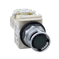 Pulsante luminoso verde Ø30 - incassato con ritorno - 24V - 1 NC/NO