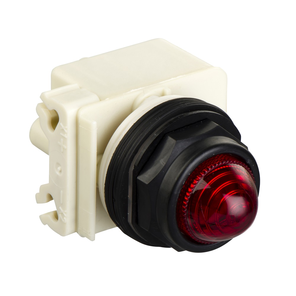 Lampada spia Ø30 - rossa - LED BA 9S - 120V AC/DC - IP66