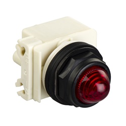 Lampada spia Ø30 - rossa - LED BA 9S - 120V AC/DC - IP66