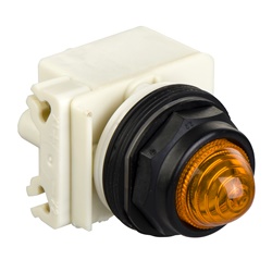 Lampada spia Ø30 - ambra - LED BA 9S - 120 VAC - IP66