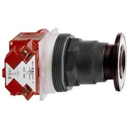 Pulsante Ø30 - plastica - testa a fungo Ø41MM - nero - 2 posizioni - 1CO