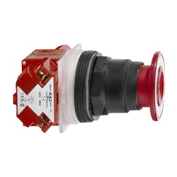 Pulsante luminoso Ø30 - testa a fungo Ø42mm - rosso - 2 POS TIRARE - 1NC