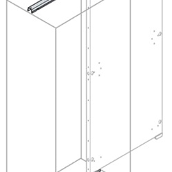 Binario inserimento laterale piastre L larghezza 600 mm per quadri elettrici
