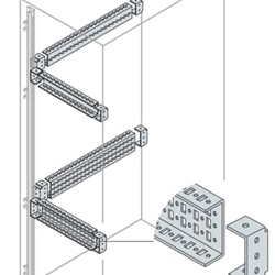 Traverse scatolate acciaio H48 L800 supporto quadri elettrici industriali
