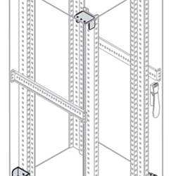 Staffe montaggio rack fisse 600 mm per quadri elettrici industriali