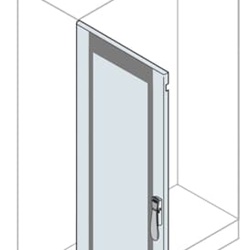 Porta vetro trasparente 2200x800mm per doppi sportelli armadi industriali