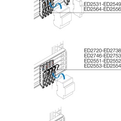 Modulo base neutro top 125A con cavo 27mm per impianti elettrici