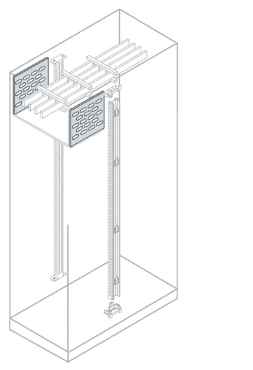 Segregazione verticale barre struttura L 200x600mm per quadri automazione