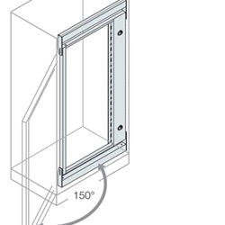 Telaio rack 38HE 2000x800mm apertura 150 gradi automazione industriale
