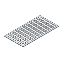 Portaetichette 29 moduli DIN 525mm per quadri elettrici