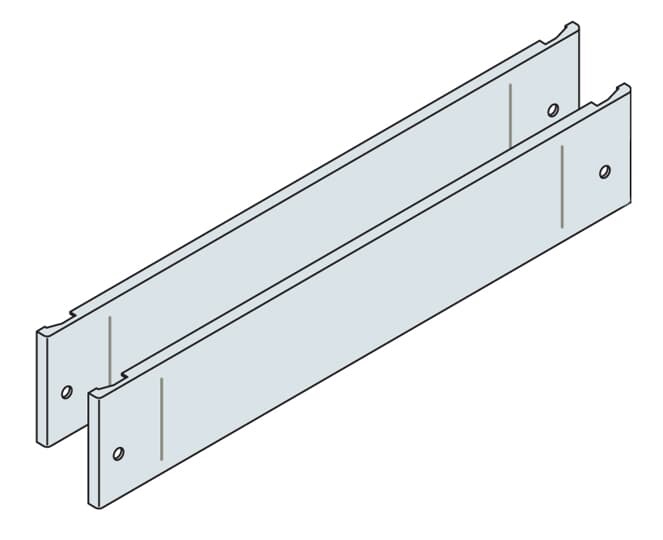 Pannelli compensazione 2 pezzi 100x800mm per quadri elettrici