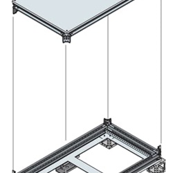 Base 1200x800 mm resistente per installazione industriale tetto
