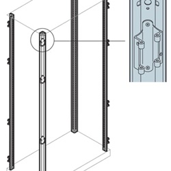 Montanti robusti 1600mm per struttura automazione industriale