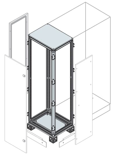 Vano laterale cavi 2200x300x400 mm per automazione industriale