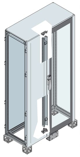 Armadio portavetro 2000x1000x400 mm per impianti elettrici