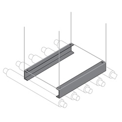 Zoccoli rinforzati 100x400 mm acciaio per quadri elettrici e automazione