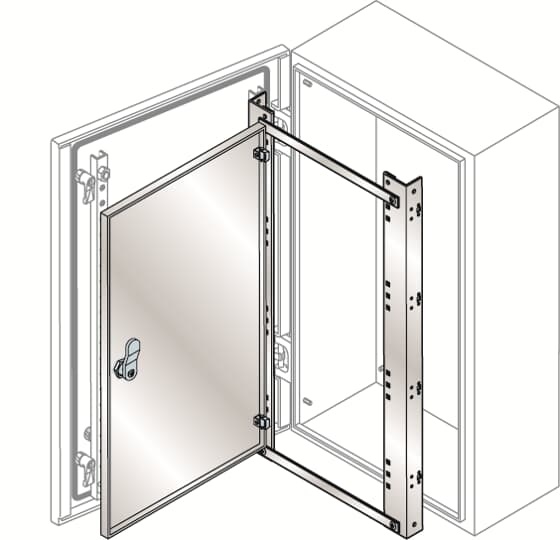Controporta inox 400x300 mm per quadri elettrici industriali