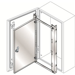 Controporta acciaio inox 400x300 mm per quadri elettrici industriali robusta e durevole