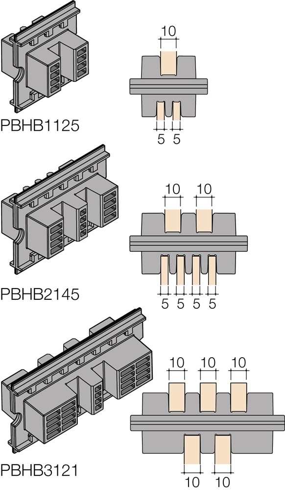 Supporti isolanti per barre bus 24 pezzi lunghezza 100 mm per quadri elettrici