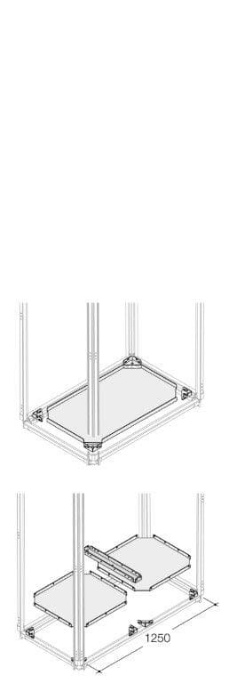 KIT BOTTE SENZA ZOCCOLO 800MM LARGHEZZA 300MM PROFONDITÀ