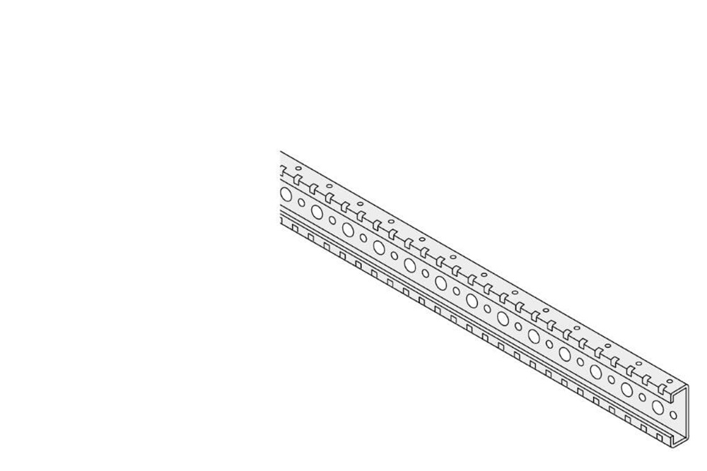 Traverse lamiera zincata lunghezza 388 mm kit 2 pezzi per applicazioni elettriche
