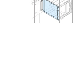 Angolare pannello Lexan P0 altezza 200mm larghezza 600mm protezione trasparente resistente