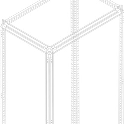 Flangia ingresso cavi fissa larghezza 400mm profondità 900mm per installazioni elettriche