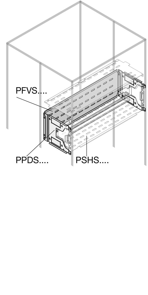 Segmento bus verniciato frontale altezza 200mm larghezza 400mm per installazioni modulari