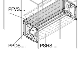 Segmento bus verniciato frontale altezza 200mm larghezza 400mm per installazioni modulari