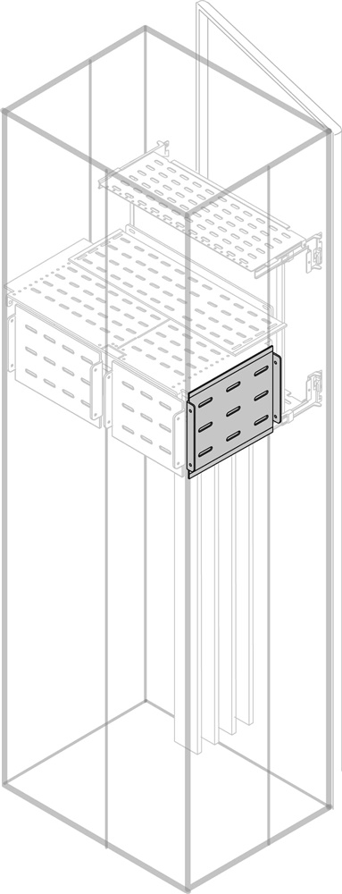 Separatore verticale laterale altezza 225mm profondità 900mm per interni ufficio