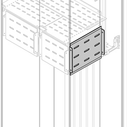 Separatore verticale laterale altezza 225mm profondità 900mm per interni ufficio