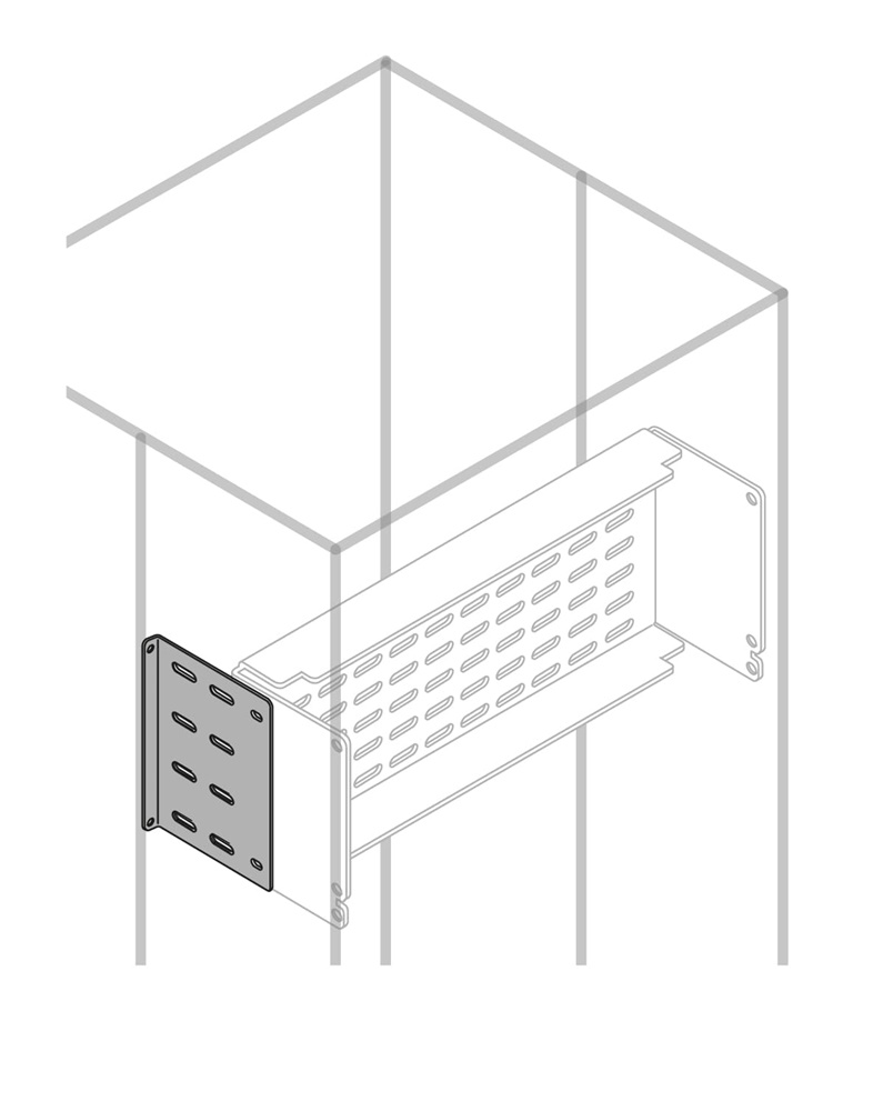 Segregazione laterale cella cieca altezza 250 mm per compartimentazione impianti elettrici
