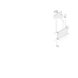 Pannello cieco piano 250x800 mm per copertura e protezione impianti elettrici