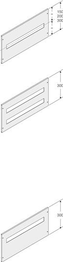 PANNELLO 24X2 MODULI DIN H 300MM L