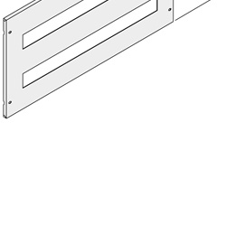 Pannello modulare 36x2 moduli DIN 300x800 mm per quadro elettrico