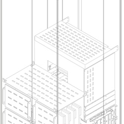 Separatore verticale posteriore altezza 100 mm larghezza 600 mm per interni