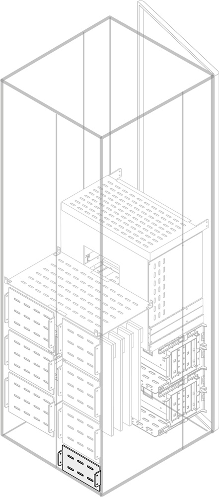 Separatore verticale posteriore altezza 150mm larghezza 600mm per interni ufficio