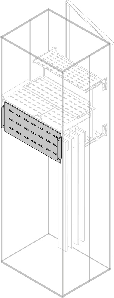 Separatore verticale posteriore altezza 225mm larghezza 600mm per armadi rack SMI