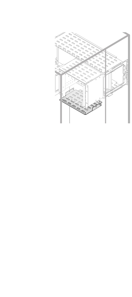 Ripiano orizzontale 800mm per cubicolo P1 supporto robusto ufficio industria