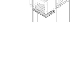 Ripiano orizzontale 800mm per cubicolo P1 supporto robusto ufficio industria