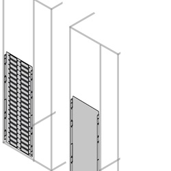 Separatore verticale laterale blindato altezza 1000 mm profondità 500 mm per armadi e quadri elettrici