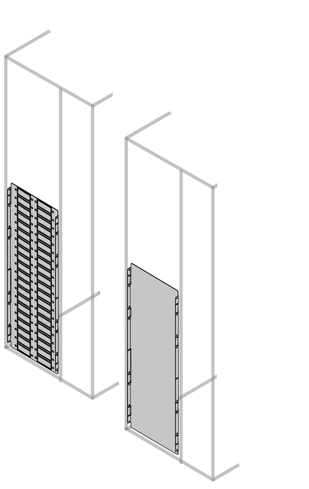 Segregatore versione laterale frontale con interno superiore H800 mm pretagliato per ufficio