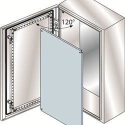 Cassa elettrica inox 400x400x200 mm porta cieca montaggio parete