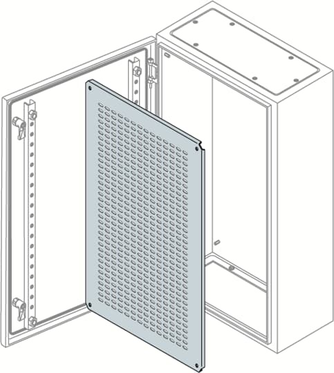 Piastra perforata 1000x800mm per quadri elettrici