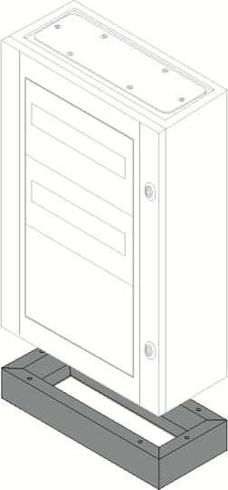 Zoccolo completo 100x400x200 mm base supporto elettrico